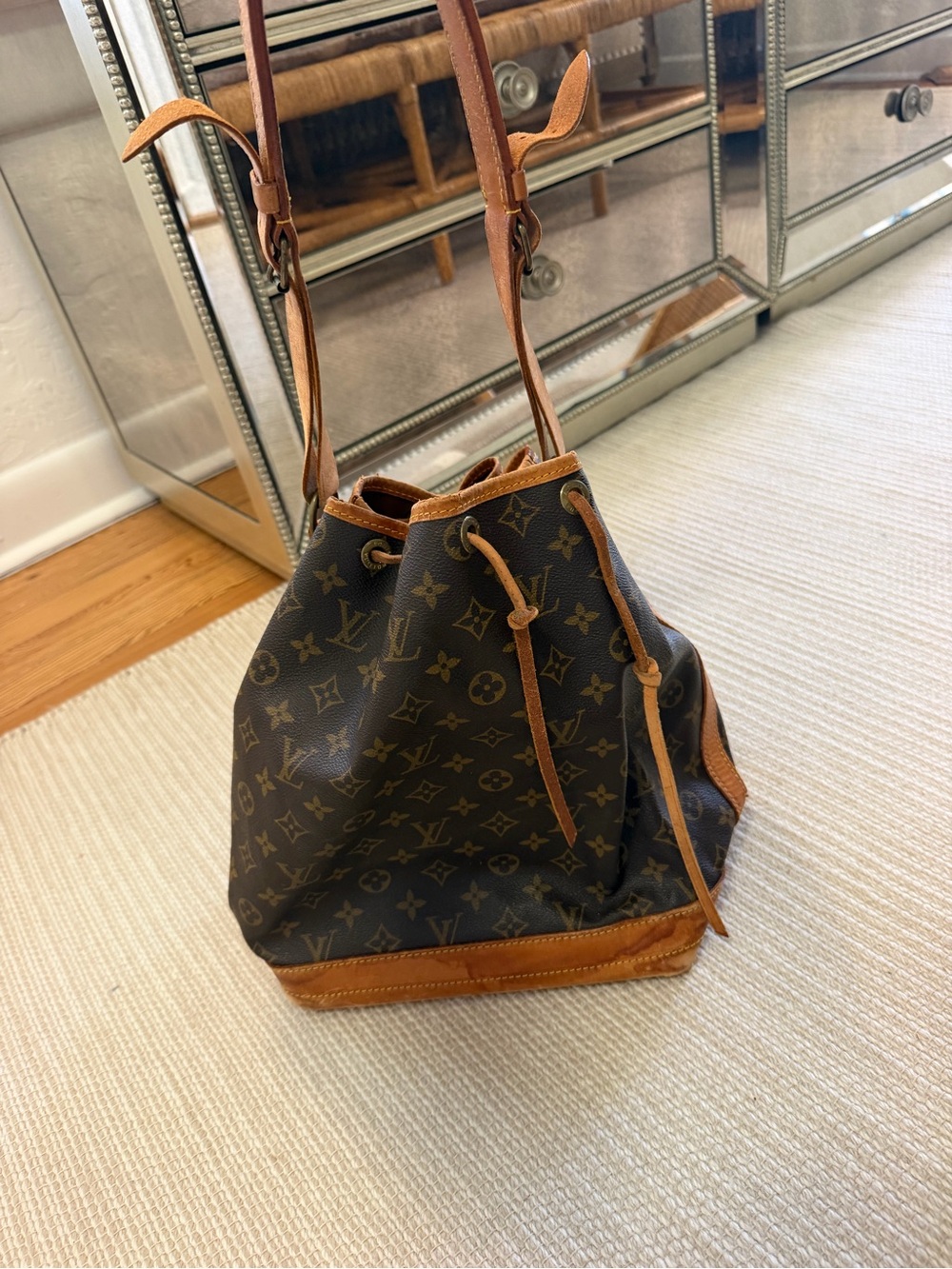 Louis Vuitton Monogram Drawstring Bucket Bag - Brown/Tan